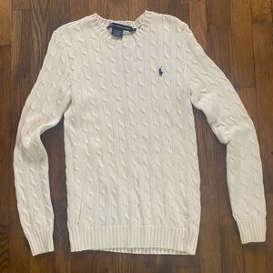 Ralph Lauren Sport Cream Cable Knit Sweater